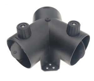 TRÓJNIK Y FI 60/60/60 Z REGULACJĄ PRZEPŁYWU POWIETRZA