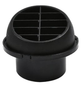 WYLOT DYFUZOR CZARNY FI 75 OBROTOWY KĄT 45