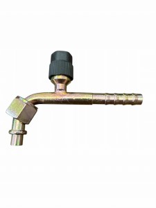 PRZYŁĄCZE ZŁĄCZE DO WĘŻY KLIMATYZACJI KĄT 90 G6 z zaworem wysokiego CIŚ H