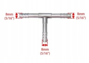 TRÓJNIK DO WĘŻY KLIMATYZACJI G 6 - NA WĘŻA 8 MM ALUMINIUM FULL