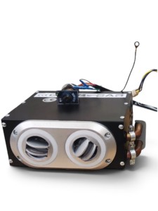 UNIWERSALNA NAGRZEWNICA WODNA GREG-CAR 4,3 KW 12 v CZARNA SREBRNY FRONT