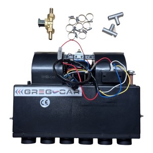 ZESTAW NAGRZEWNICA 404 WODNA 6,5 KW 24V Z ELEKTROZAWOREM