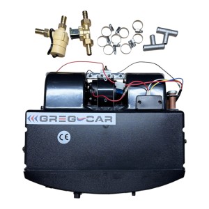 ZESTAW NAGRZEWNICA 202 WODNA 6 KW 24V Z ELEKTROZAWOREM I POMPĄ WODY